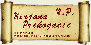Mirjana Prekogačić vizit kartica
